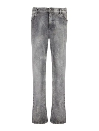 BALMAIN STRAIGHT COTTON MID-RISE JEANS