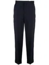 Balmain Draped Straight-leg Cropped Trousers