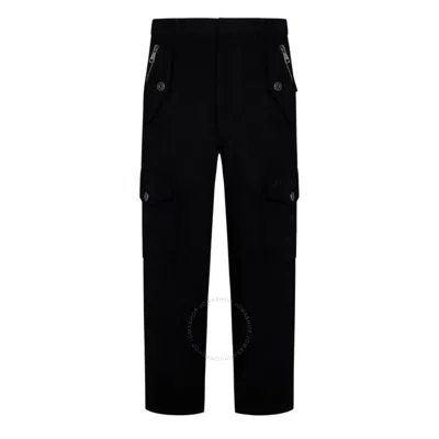 Balmain Straight-cut Cargo Cotton Trousers In Black