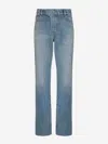 Balmain Appliqué Jeans - Men's - Cotton In Blue