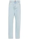 Balmain Mid-rise Straight Jeans In Blue