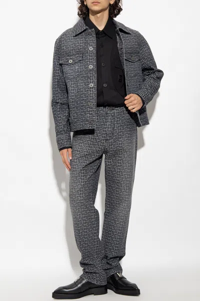 Balmain Straight Jeans In Grey