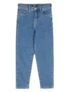Balmain Straight-leg Cotton-blend Jeans In Blue