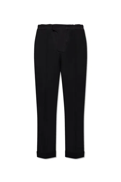 Balmain Straight-leg Cropped Trousers In Black