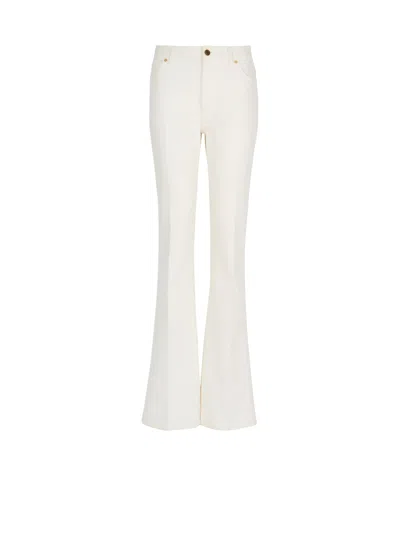 Balmain Straight-leg Denim Jeans In White
