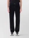 Balmain Regular Fit Denim Jeans With Chain Button Closure In Black