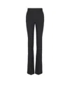 Balmain Straight-leg Grain De Poudre Trousers In Black