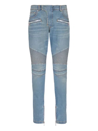 Balmain Men Straight-leg Jeans In Blue