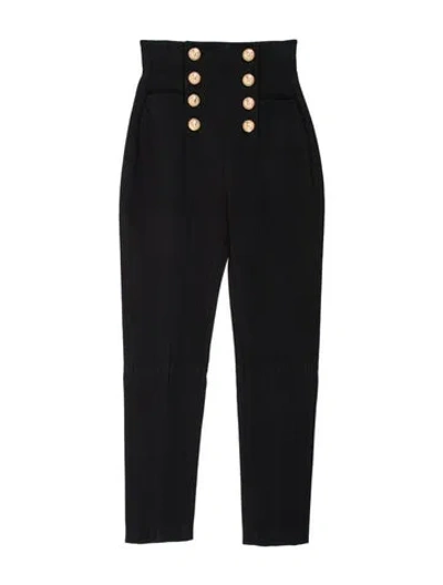 Pre-owned Balmain Straight Leg Pants In Black