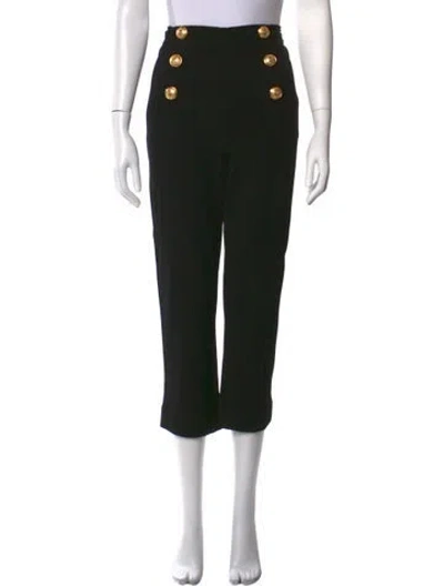 Pre-owned Balmain Straight Leg Pants In Black
