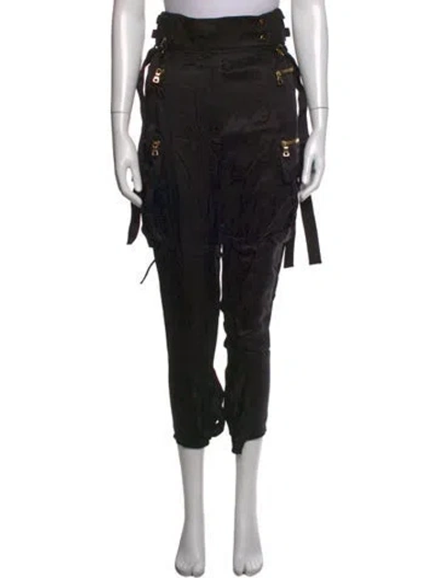 Pre-owned Balmain Straight Leg Pants In Black