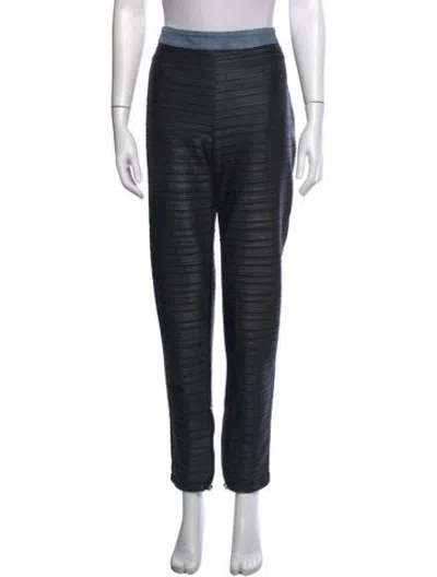 Pre-owned Balmain Straight Leg Pants In Black