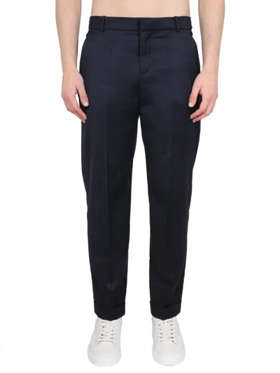 Balmain Straight Leg Pants In Blue
