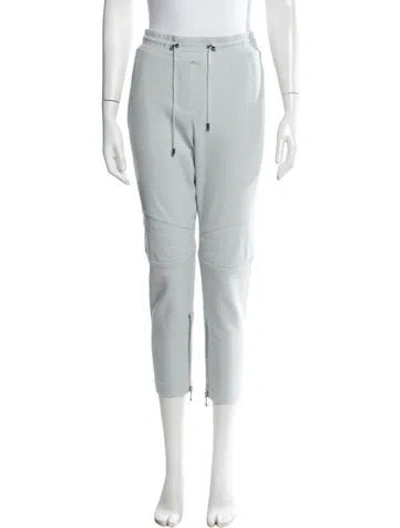 Pre-owned Balmain Straight Leg Pants In Blue