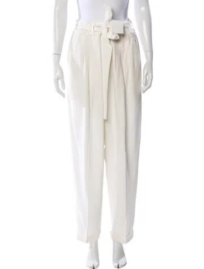 Pre-owned Balmain Straight Leg Pants In Neutral