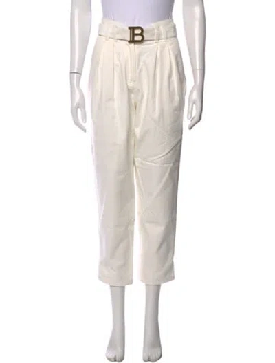 Pre-owned Balmain Straight Leg Pants W/ Tags In White