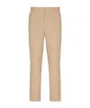 Balmain Straight-leg Tailored Canvas Trousers In Brown