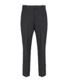Balmain Embroidered Crepe Straight-leg Tailored Trousers In Black