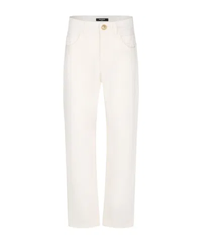 Balmain Kids' Straight-leg Trousers In White
