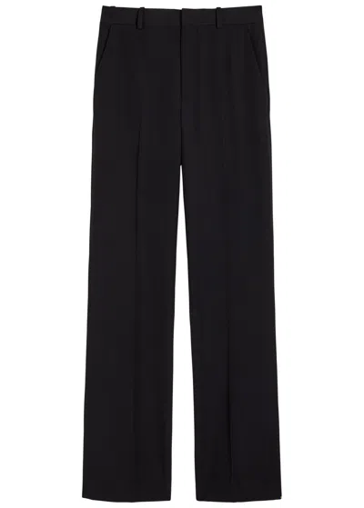 Balmain Straight-leg Wool Trousers In Black