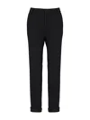 Balmain High-waisted Tapered-leg Trousers In Black