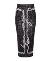Balmain Sequin-embellished Midi Skirt In Black