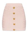 Balmain Knitted Skirt In Nude