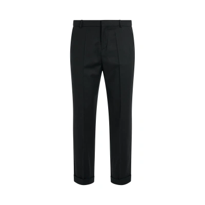 Balmain Straight Tailored Wool Pants In Black
