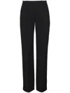 Balmain Wool Trousers With Front Pleats And Wide Leg In Black