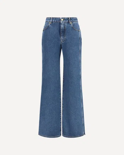 Balmain Straight Wide-leg Jeans In Multi