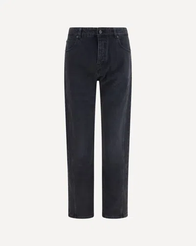 Balmain Logo-patch Loose-fit Jeans In Black