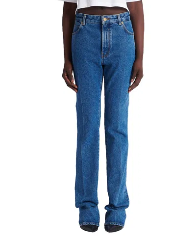 Balmain Straight-leg Denim Jeans In Blue In Multi