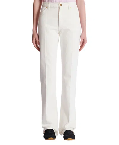 Balmain Straight-leg Denim Jeans In White In Multi