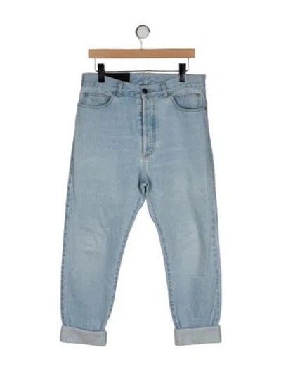 Pre-owned Balmain Straight-leg Jeans In Blue