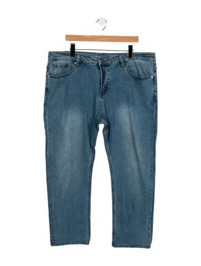 Pre-owned Balmain Straight-leg Jeans In Blue