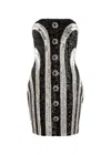 Balmain Dress In Black And Silver