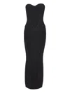 Balmain Strapless Knit Body-con Bustier Dress In Black