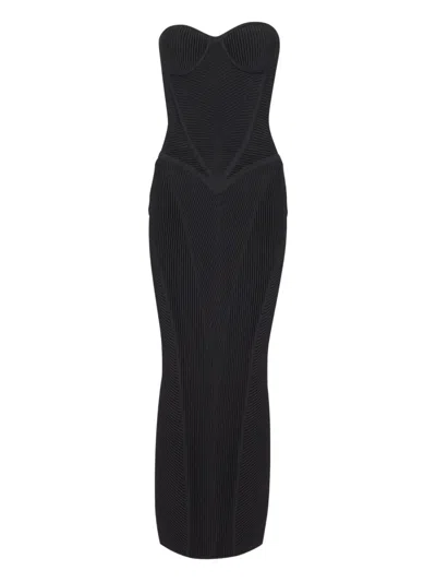 BALMAIN STRAPLESS MIDI DRESS