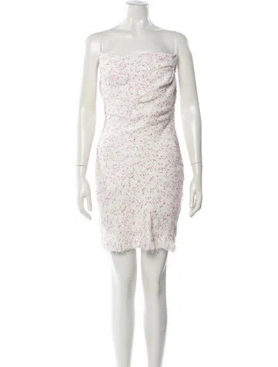 Pre-owned Balmain Strapless Mini Dress In Neutral