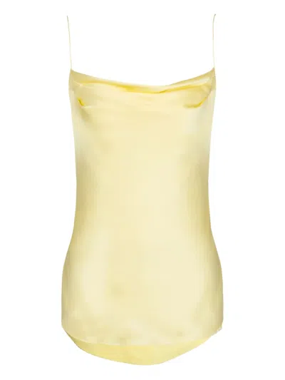 BALMAIN STRAPS SILK TOP