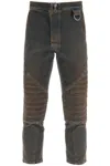 BALMAIN BALMAIN STRETCH JEANS WITH QUILTED AND PADDED INSERTS MEN