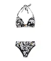 Balmain Printed Bikini In Black