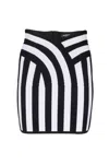 Balmain Logo Skirt In Multicolor