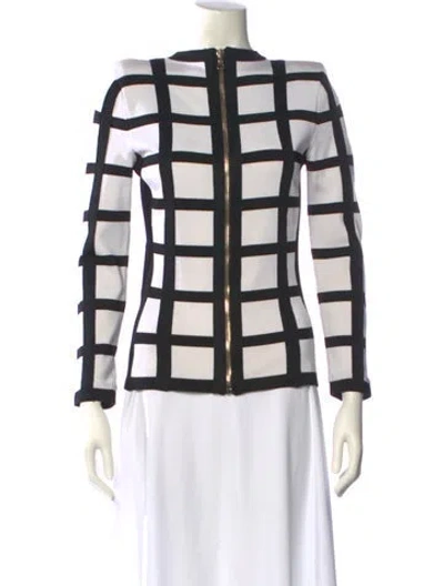 Pre-owned Balmain Striped Bateau Neckline Sweater In Multi