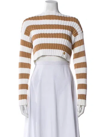 Pre-owned Balmain Striped Bateau Neckline Sweater W/ Tags In Multi