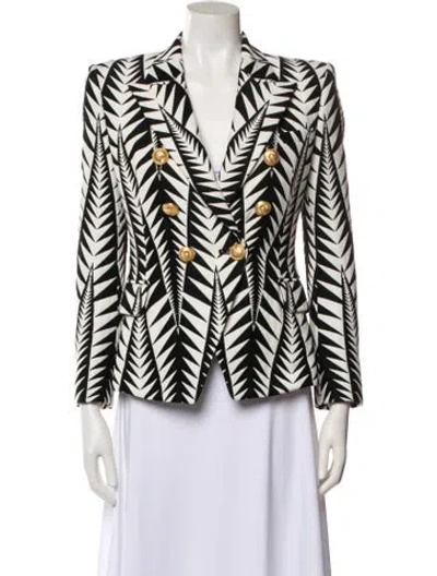 Pre-owned Balmain Striped Blazer In Multi