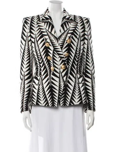 Pre-owned Balmain Striped Blazer In Multi