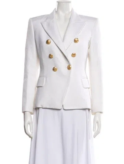 Pre-owned Balmain Striped Blazer In White