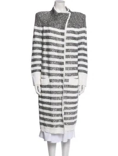 Pre-owned Balmain Striped Coat In Multi
