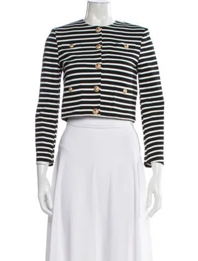 Pre-owned Balmain Striped Jacket In Black